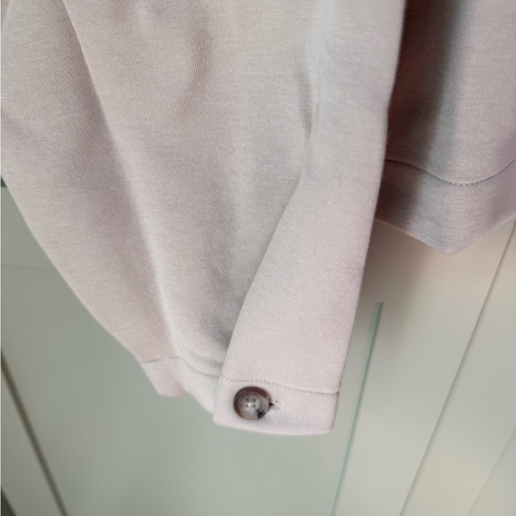 NWT Banana Republic Scuba Split Neck Sweatshirt in Tan SZ M - Picture 3 of 14